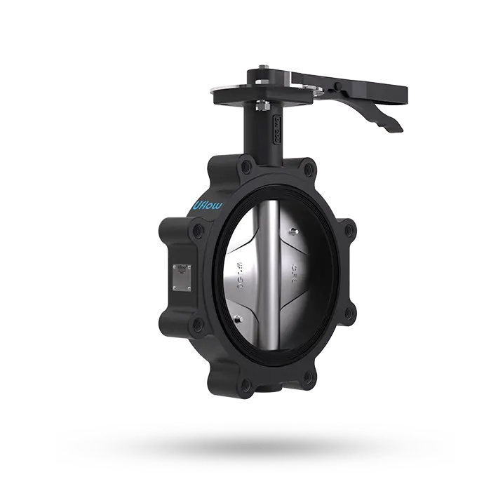 hand lever operated lug type butterfly valve