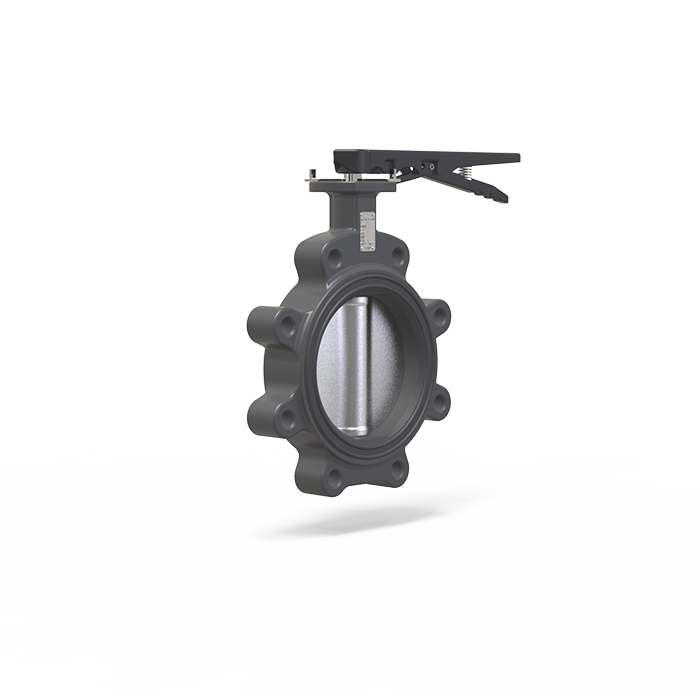 hand lever operated lug type butterfly valve