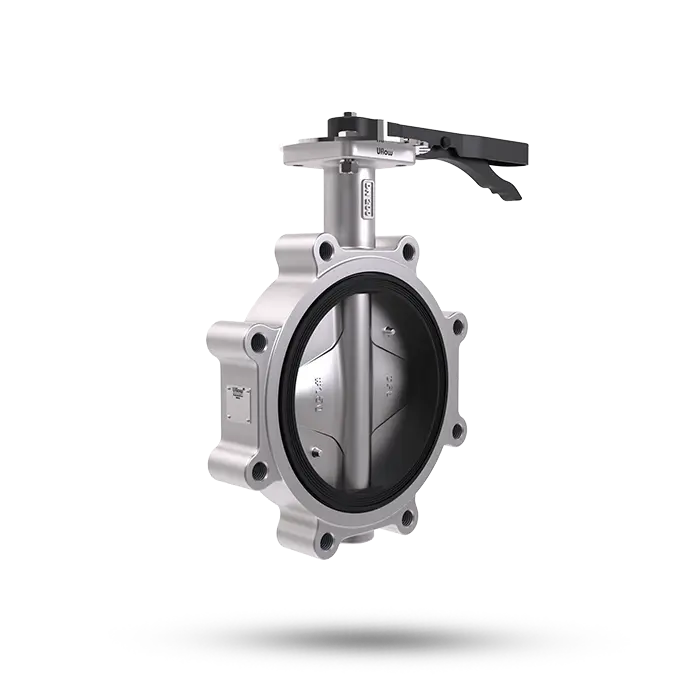 hand lever operated lug type butterfly valve