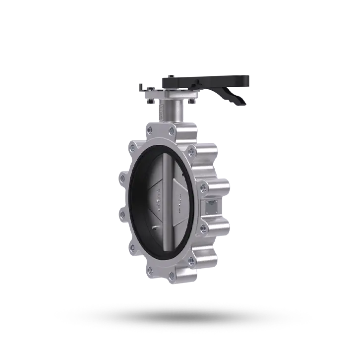 hand lever operated lug type butterfly valve