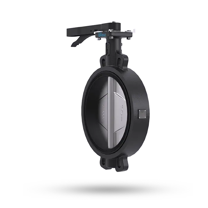 hand lever operated wafer type butterfly valve