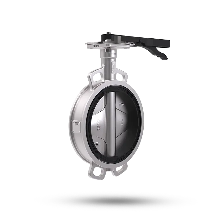 hand lever operated wafer type butterfly valve