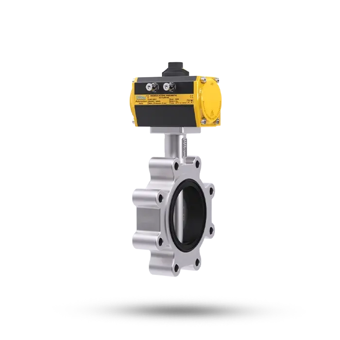 pneumatic operated lug type butterfly valve