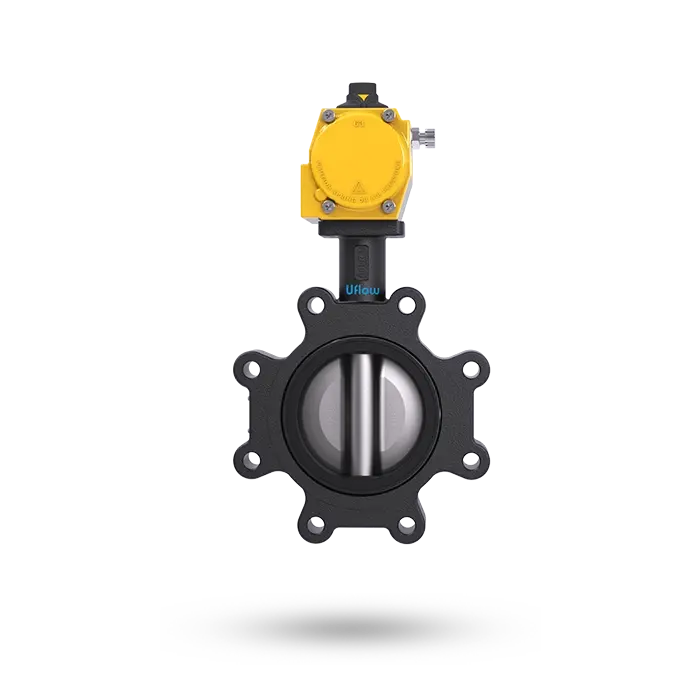 pneumatic operated lug type butterfly valve