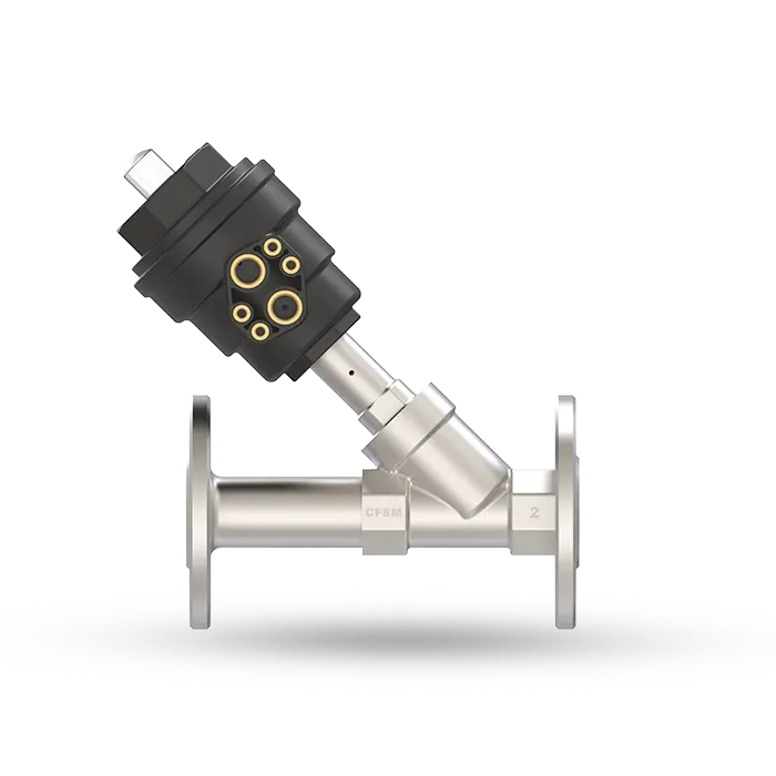 Angle Seat Valve with Plastic Operator (NC/NO/Bi-Directional) Manufacturers Exporters in Globe