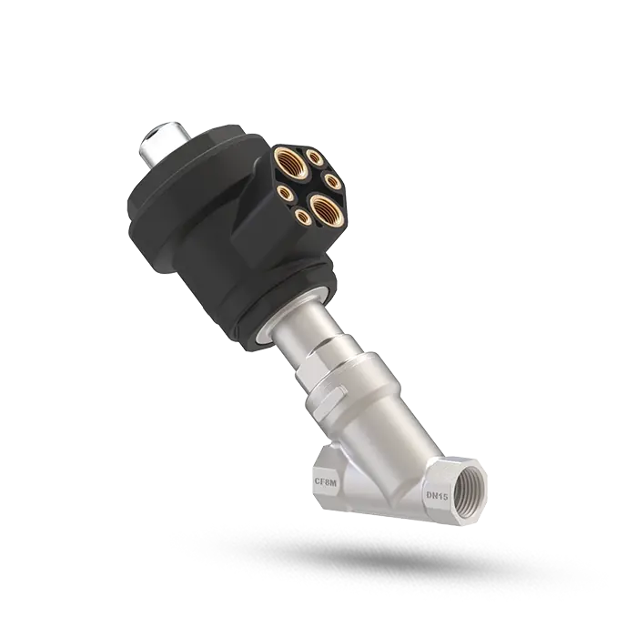 Angle Seat Valve with Plastic Operator (NC/NO/Bi-Directional) Manufacturers Exporters in Worldwide