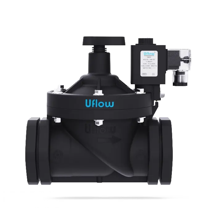 Uflow Pilot Operated Diaphragm Type Plastic Solenoid Valve with Flow Controller NO and NC Manufacturers Suppliers In globel